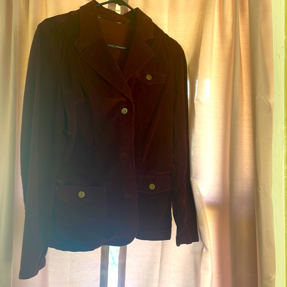 Size Medium suede, burgundy blazer